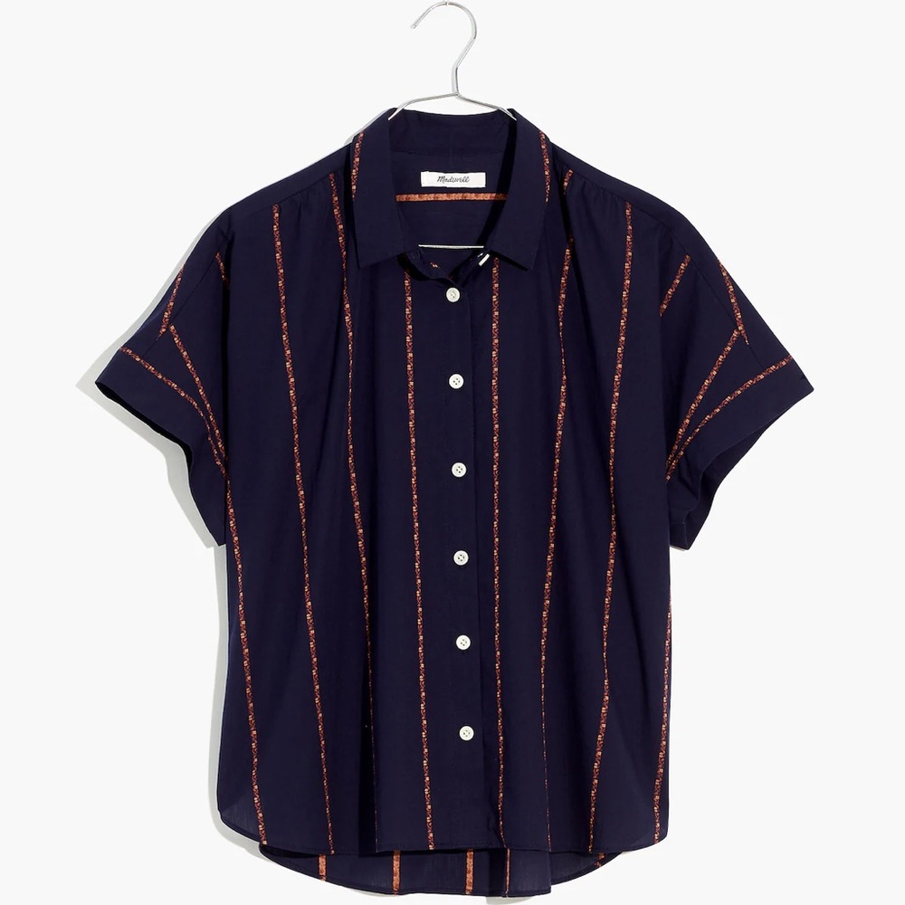 Madewell Hilltop Shirt in Jacqard Stripe